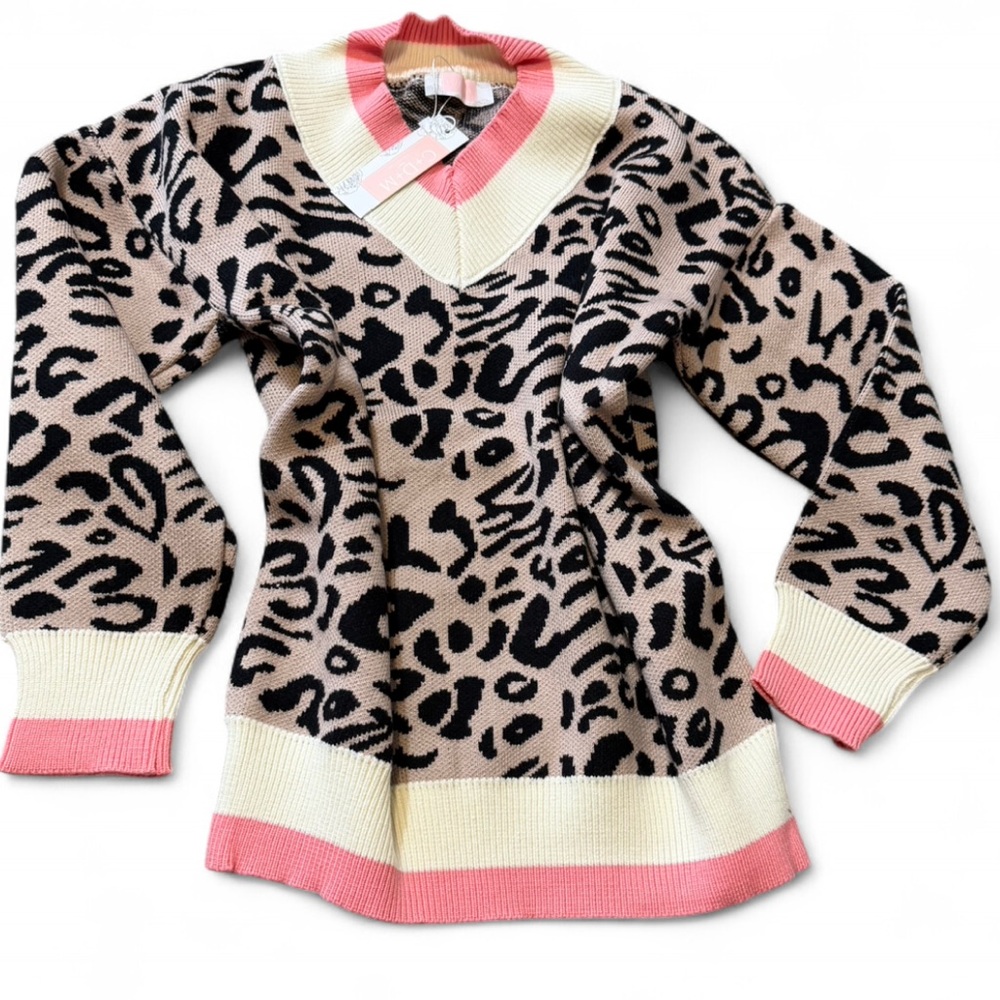 Leopard Varsity Sweater - Picture 3 of 13